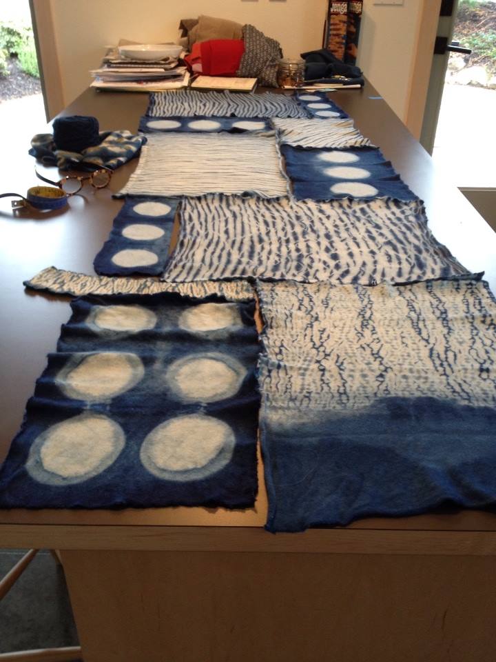 Shawl in process